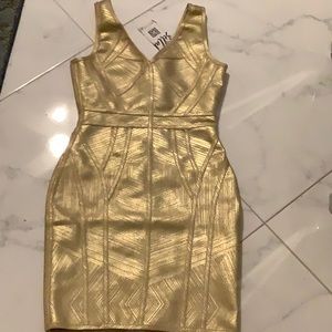 Gold BELLA BARNETT DRESS